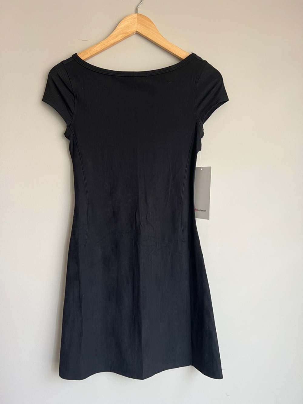 Lululemon All Aligned Ribbed Mini Dress A-Line Dress Black Size 4 Small NWT